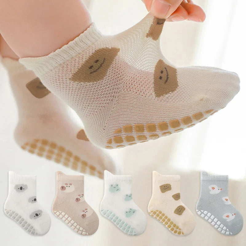 AUVREYA Kids Indoor Grip Socks — 5 & 10 Pair Packs